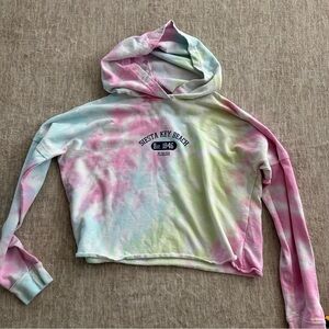 Siesta Key Beach Tie-Dye Cropped Hoodie – Soft, Lightweight & Beachy Vibes  YL